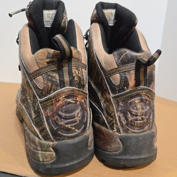 Cabelas Mens Camo Boots 12EE Wide Mid Hunting Waterproof Dry Plus 81-2525 Brown - Picture 4 of 11